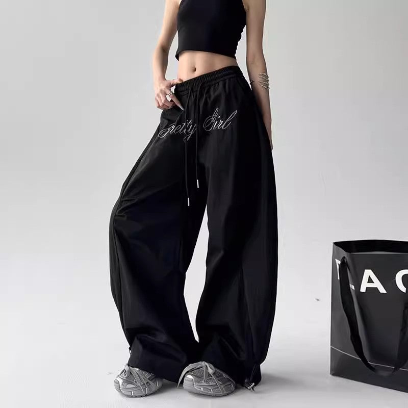 Men's And Women's Letter Embroidery Retro Paratrooper Pants