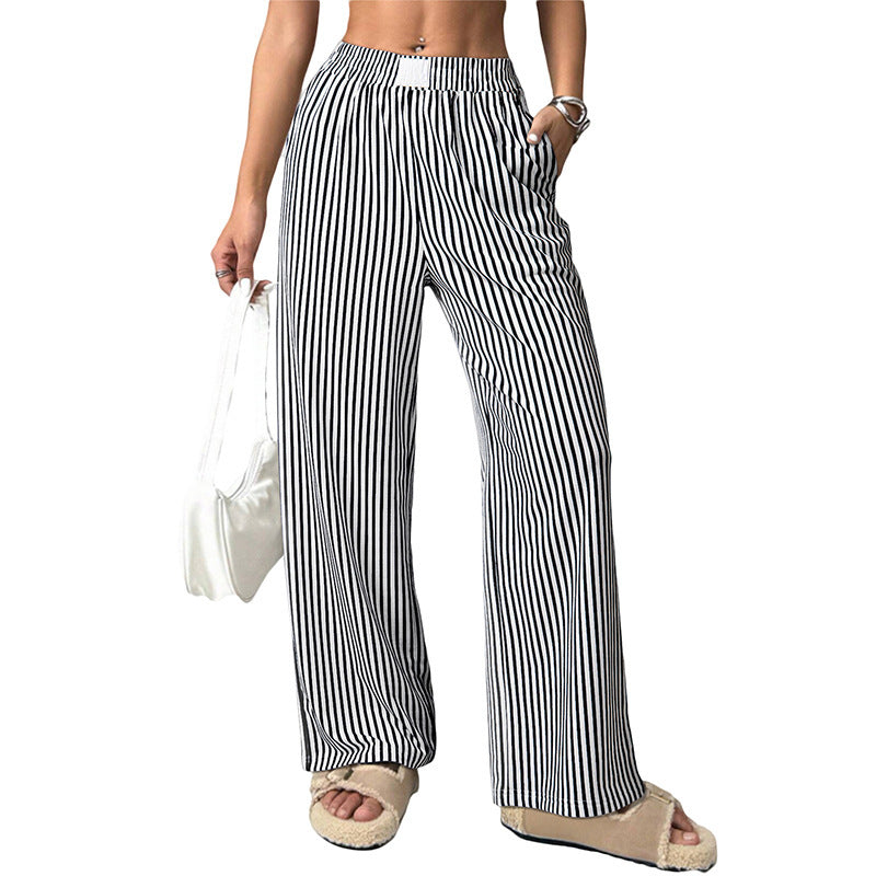 Drapey Trousers For Womenversatile Striped Casual Pants Perfect For The Office