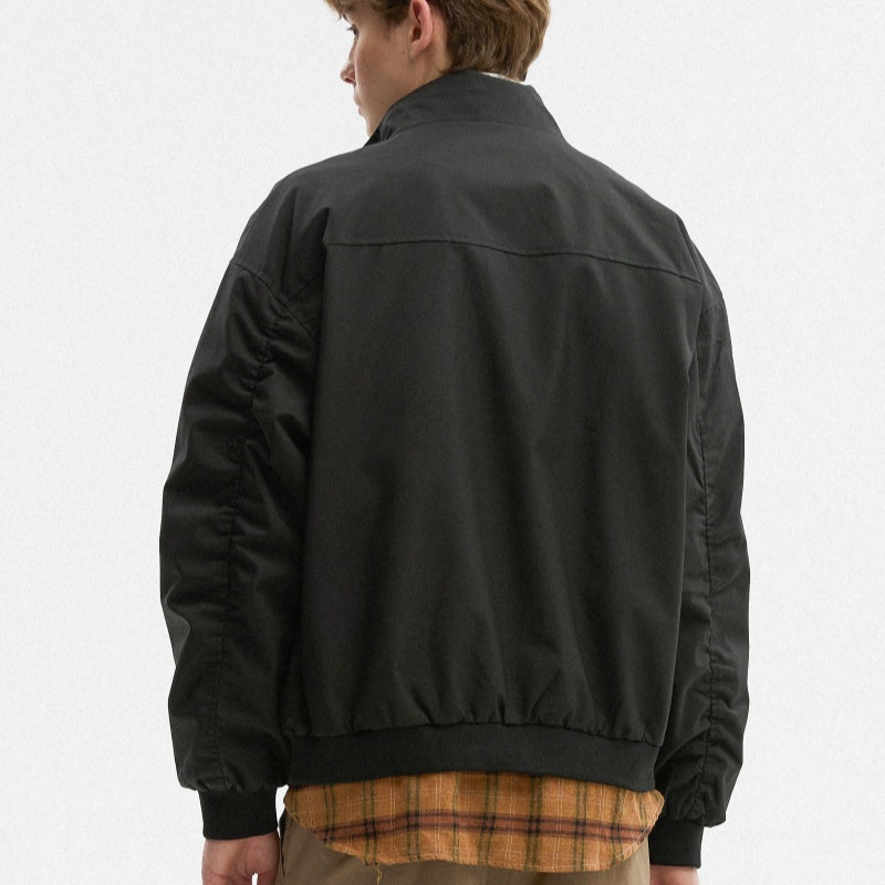 Stand Collar Jacket Men Autumn Pilot Silhouette Short Coat