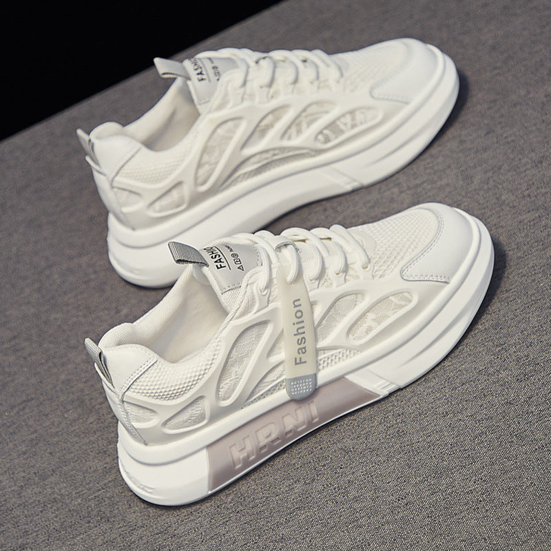 Womens Versatile Breathable Hollowed-Out Single-Mesh Athletic Sneakers