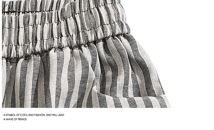 Striped Casual Retro Comfort Straight-leg Pants