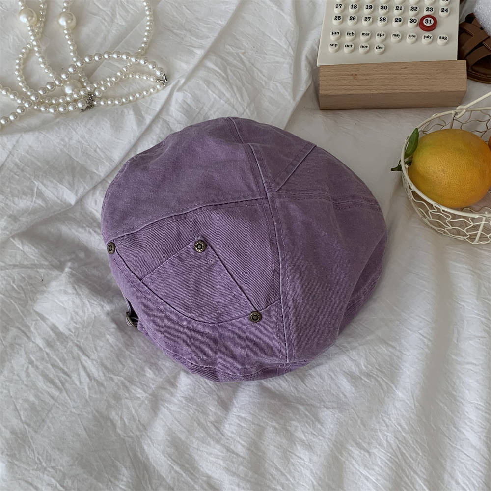Women's Retro Washed Denim Beret