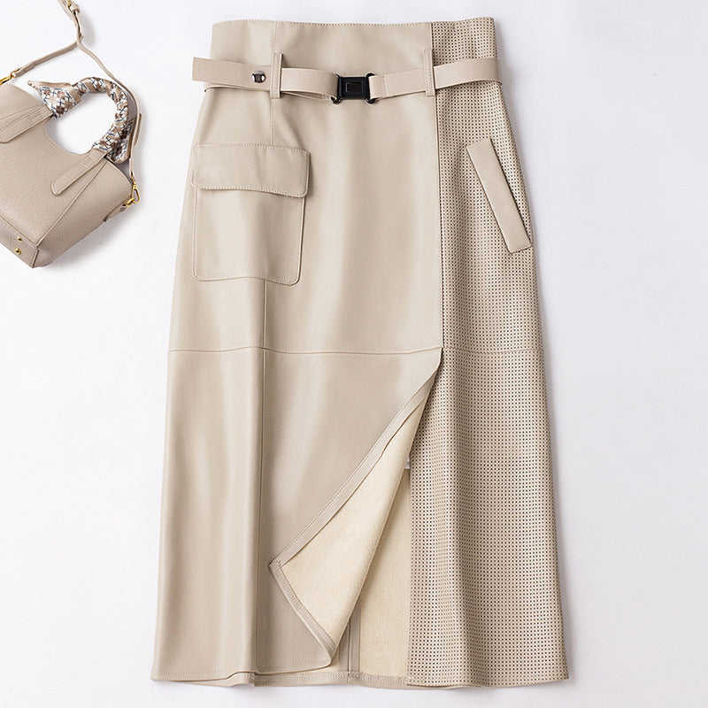 Women's High Waist Slimming Hip Skirt Mid-length