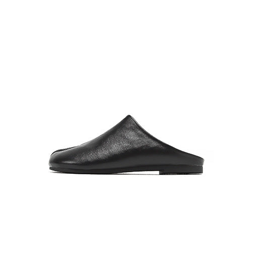 Outer Wear Split Toe Sheepskin Closed Toe Half Slippers