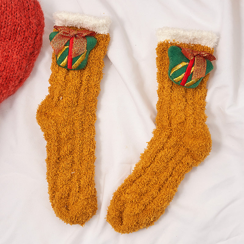 Coral Socks For Children In Autumn And Winter