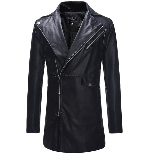 Autumn And Winter Slash Chains Big Lapel Men's Leisure