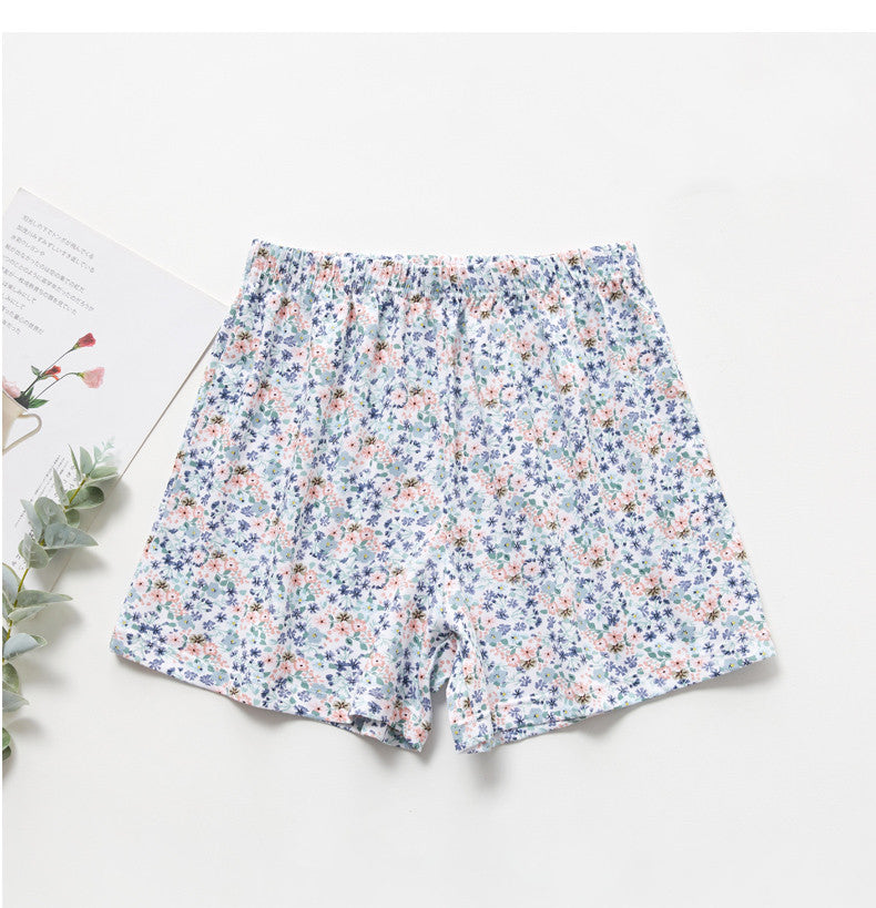 Underwear Ladies Pure Cotton Boxer Shorts Printed Shorts Middle-aged And Elderly Plus Fertilizer Plus Boxer Shorts