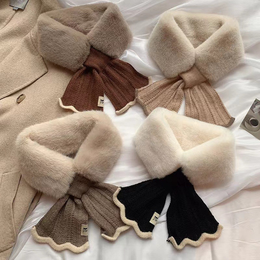 Women's All-match Plush Rex Rabbit Fur Scarf