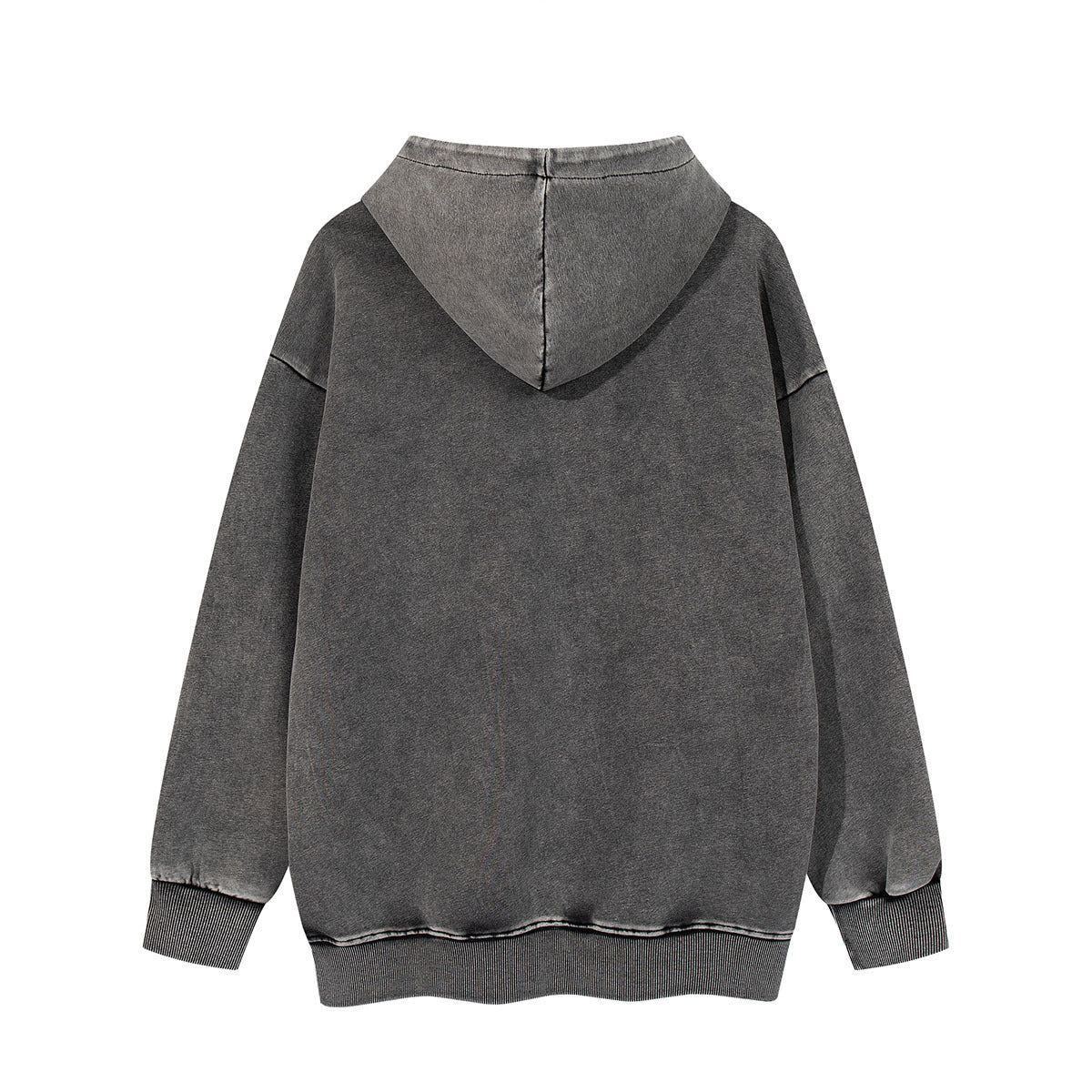 High Street American Retro Washed Patchwork Hoodie Tide