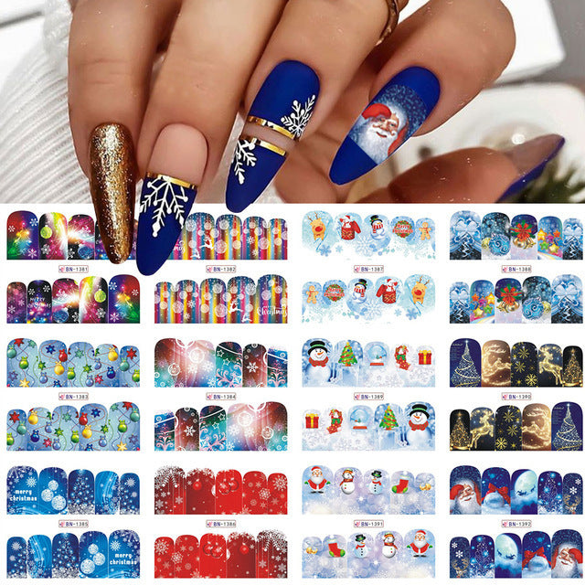 Cartoon Animal Nail Beauty Water Printing Stickers