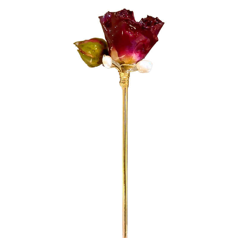 Retro Rose Pearl New Chinese Style Hairpin