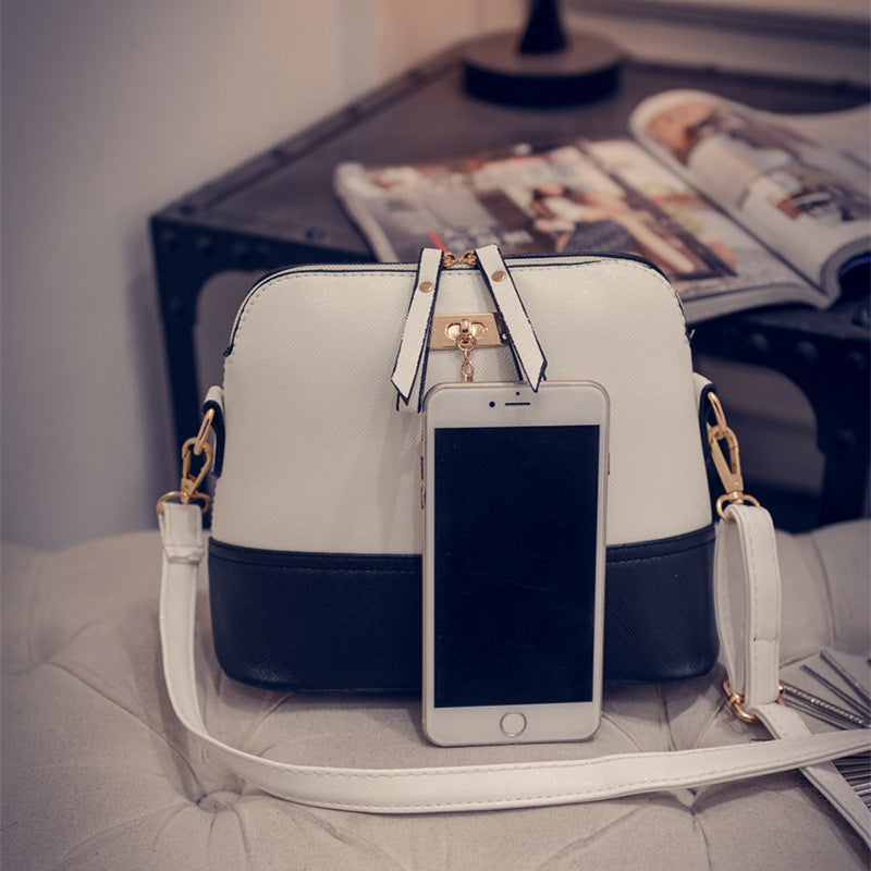 Dametaske med enkelt tandstikker-mønster, fashion crossbody skuldertaske
