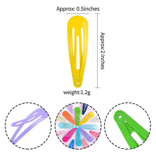 80PCS Hair Clips, 2 Inch Non-Slip Metal Hair Barrettes For Girls, Kids, Baby And Women. 20 Colors