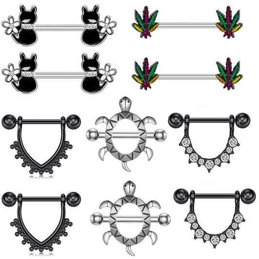 Lacquer Leaf Nipple Ornaments Smooth And Retro