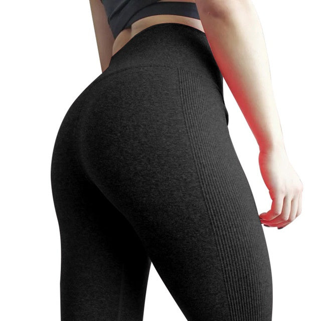Pure Color Buttocks High Waist Sports Beautiful Buttocks Yoga Pants