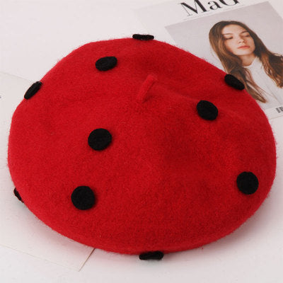 Children's Beret Autumn And Winter Parent-child Wool