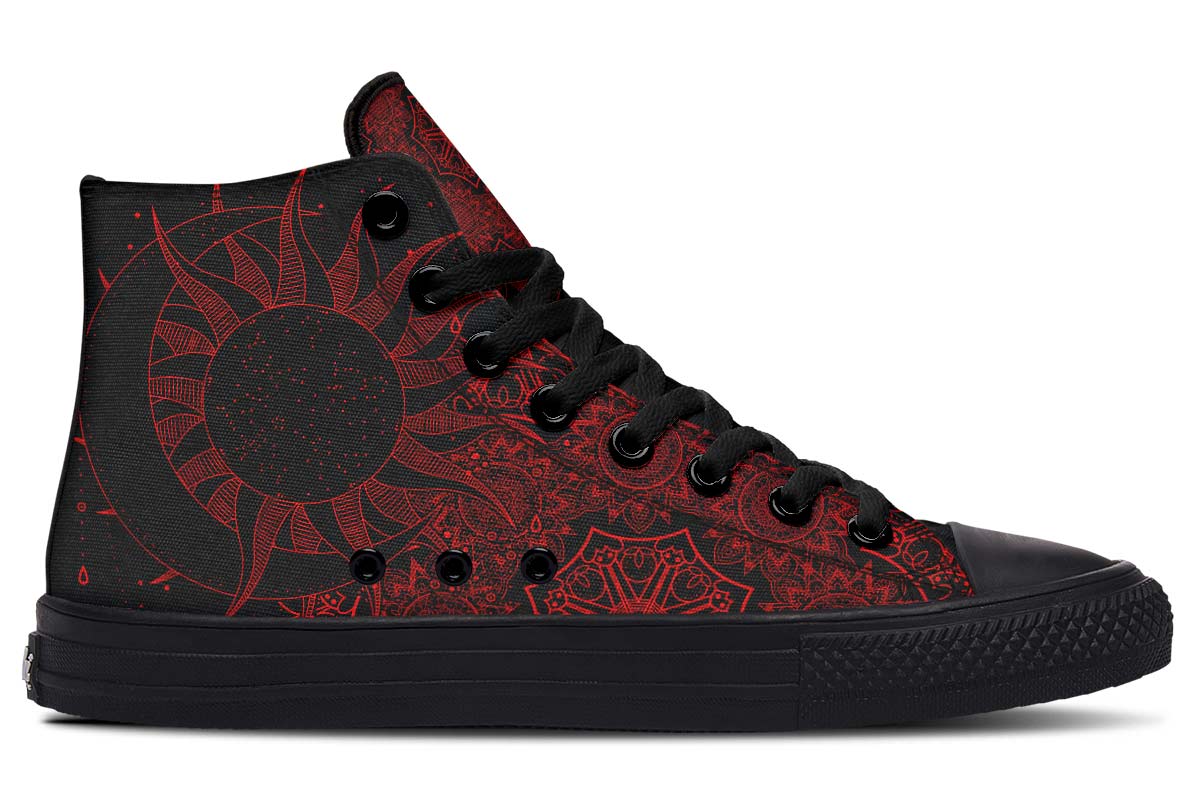 Men's And Women's Fashion Color Printing High-top Canvas Shoes
