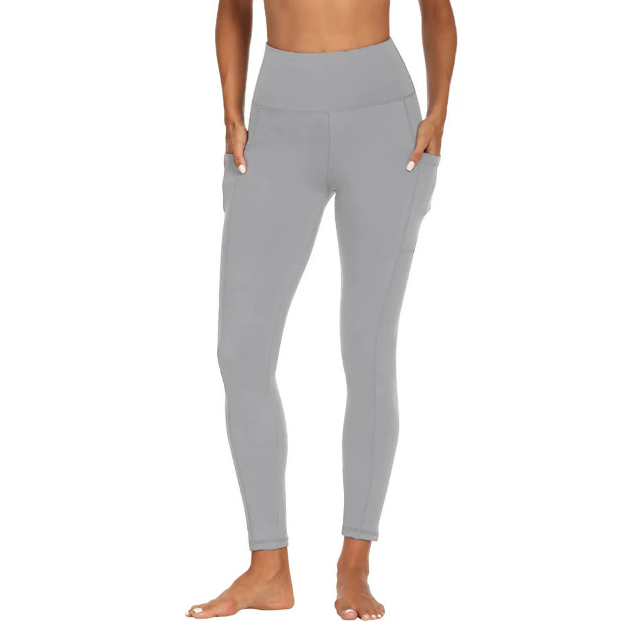 Yogabukser med høj talje, mavekomprimerende, bløde sportsbukser med mavekontrol