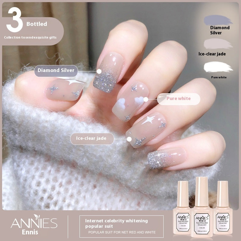Women's Three-color New Ice Jelly Nude Color Gel Nail Polish Suit