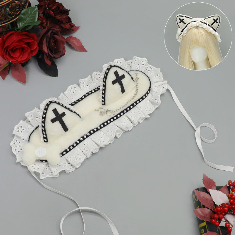 Dark Goth Wind Rivet Cat Ear Hair Band