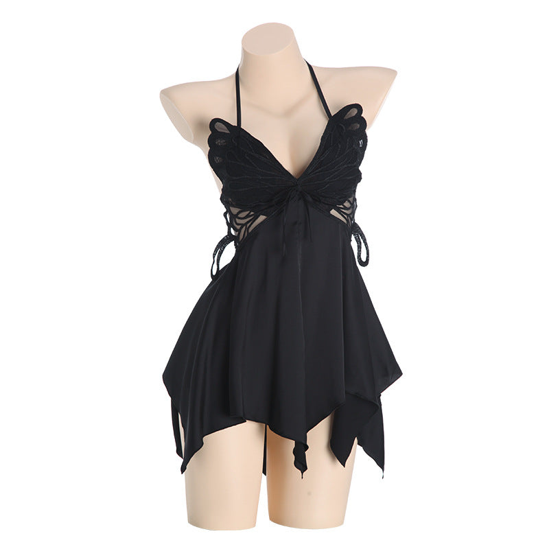 Lift-and-pinch Sleepwear Dress With Built-in Chest Pads