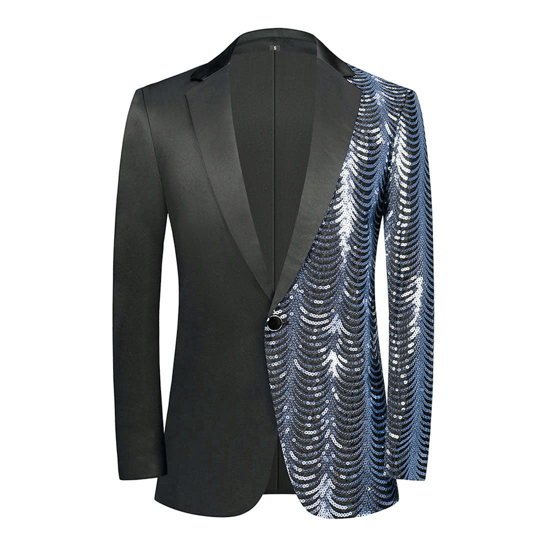 Men's Wavy Sequin Shiny Casual Suit Jacket