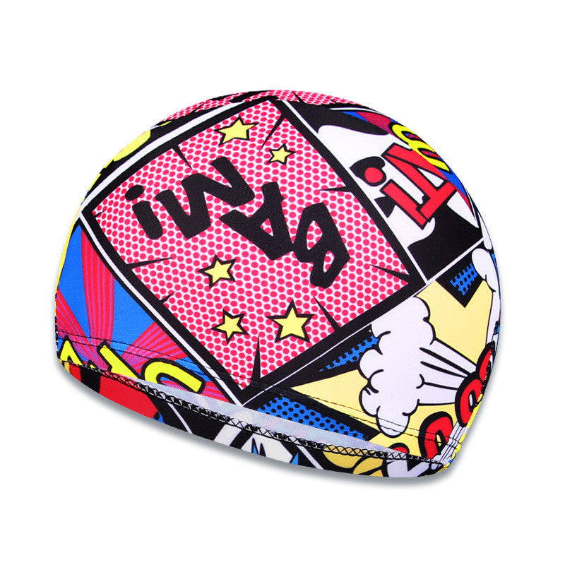 Men's And Women's Fashion Printing Quick-drying Breathable Swimming Hat