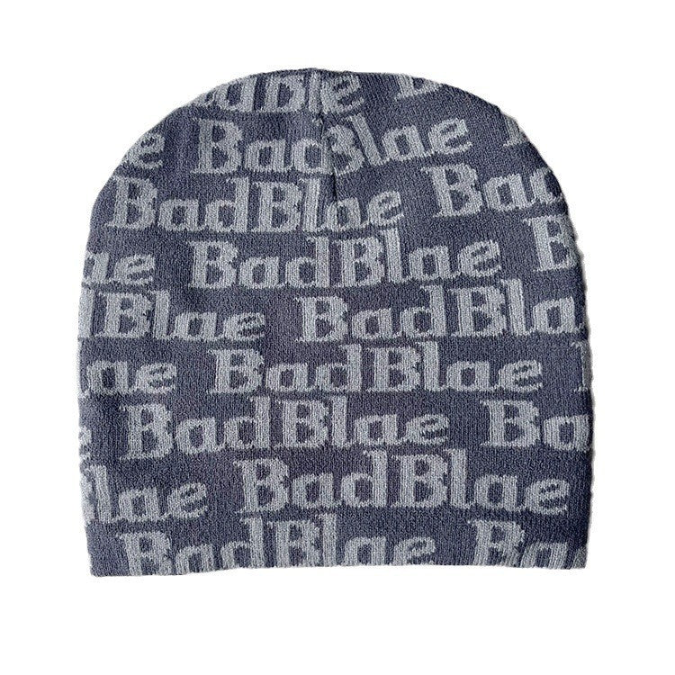Simple Printed Letter Warm Knitted Hat