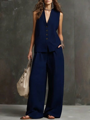 Seasonal Laid-back Linen Suit