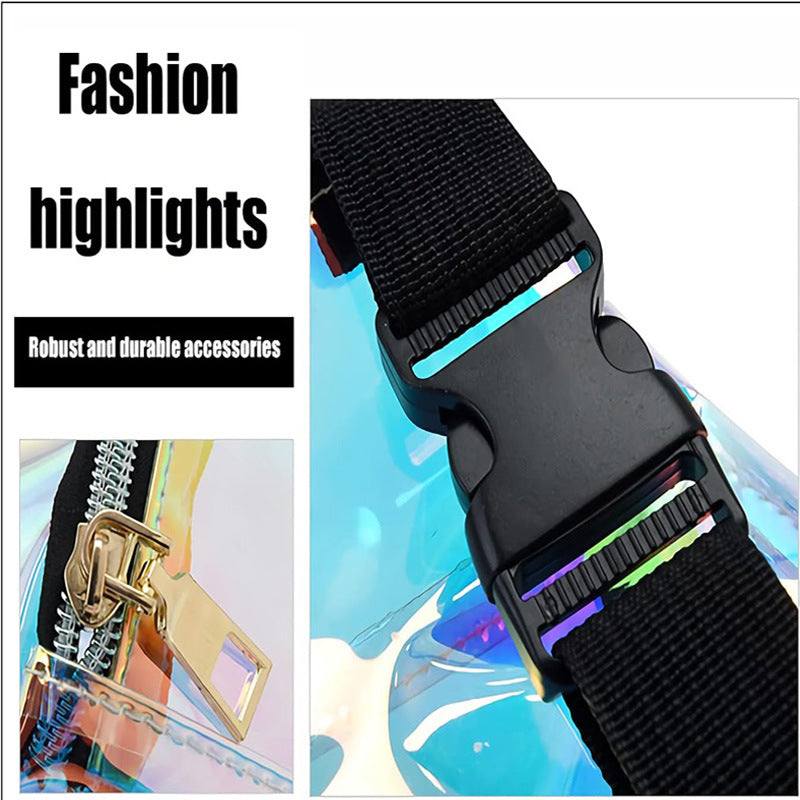New Colorful Headless Waist Bag Transparent TPU Fashion Shoulder Satchel Chest Bag
