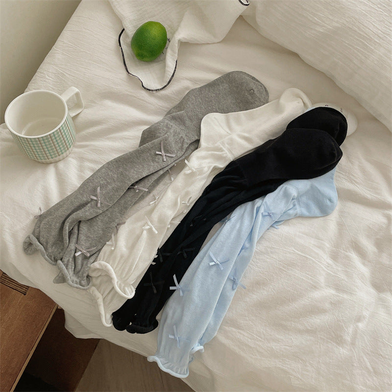 Summer Thin Bow-Knot JK Lolita Socks
