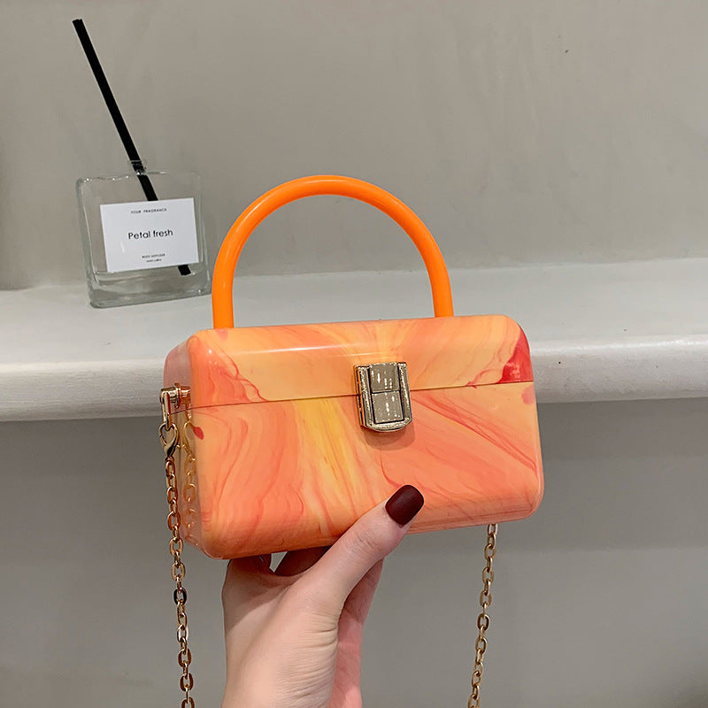 Acrylic Box Bag Chain Ins Single Shoulder Messenger Bag