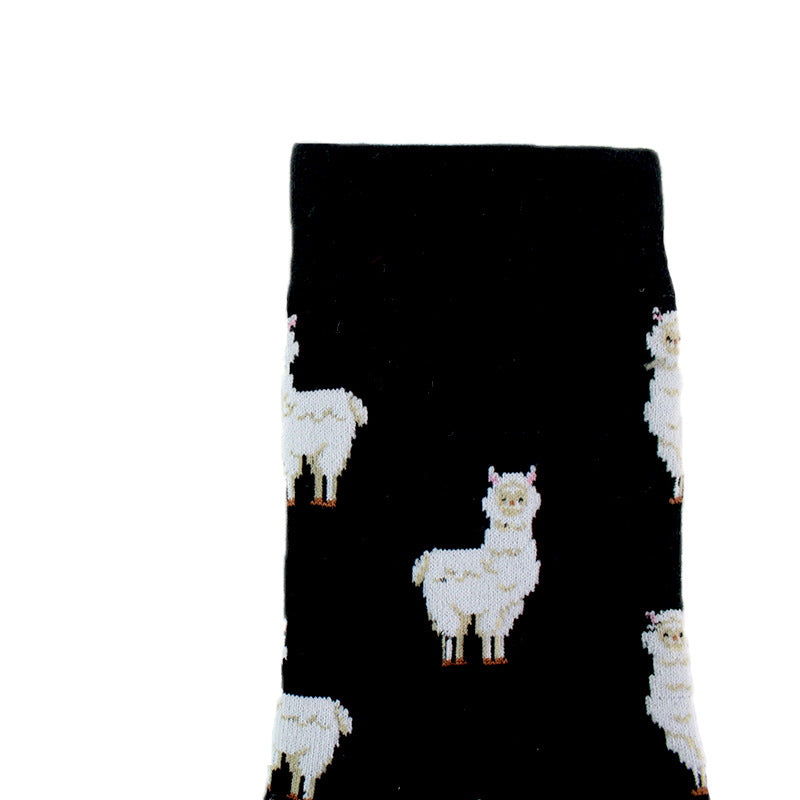 Spring Autumn And Winter Women's Cartoon Animal Middle Tube Socks