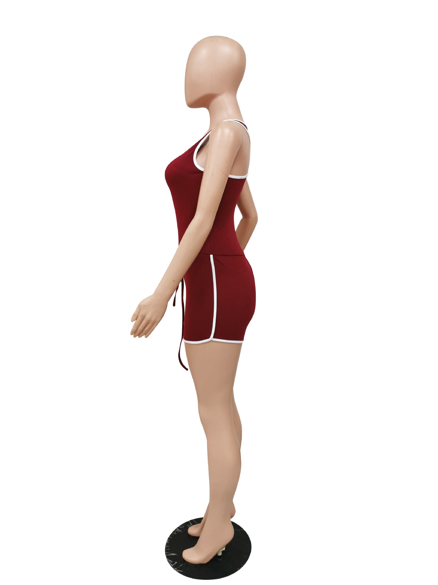 Fashion Solid Color Sexy Racer Back Jumpsuit