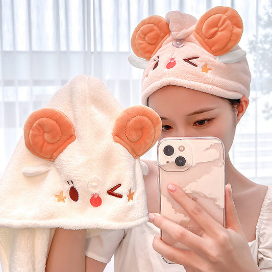 Cartoon Coral Fleece Shepherd XINGX Hair Dryer Hat