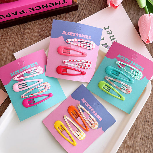 Cute Dripping Printing Candy Color Hair Clip