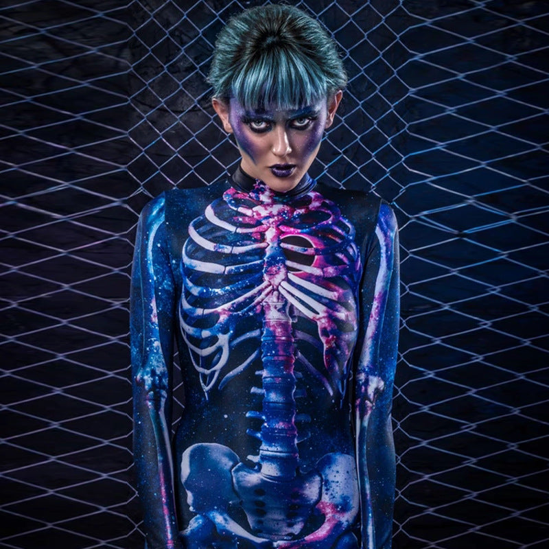 Halloween Ball Body Skeleton Jumpsuit