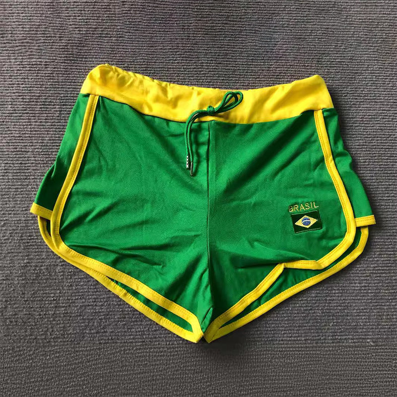 Sexede hotte pigeshorts til stranden, lavtaljede med snøre, taljerede, til kvinder