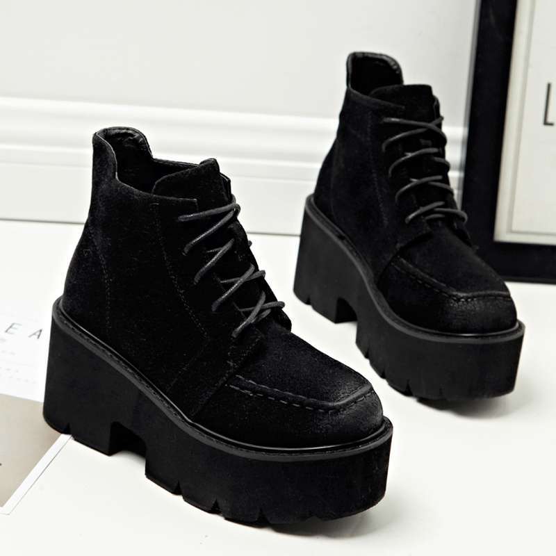Fashion Biker Nude Ankle Women's Boots