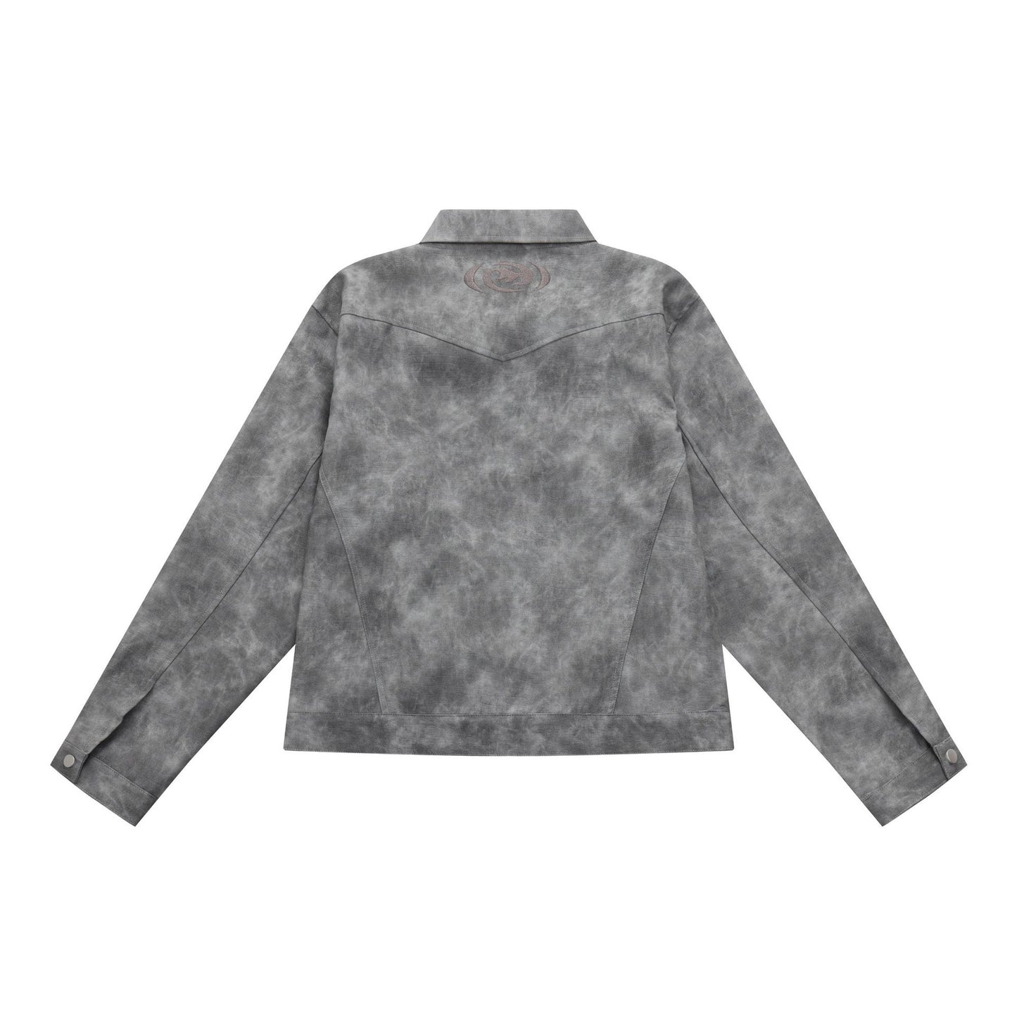 Men's And Women's Same Maychao Vintage Distressed Washed Snake Skin Pattern Jacket