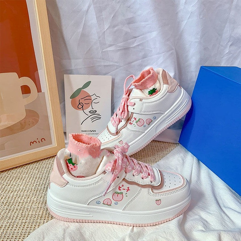 Pigehjerte Fersken Sød Gummi Sneakers