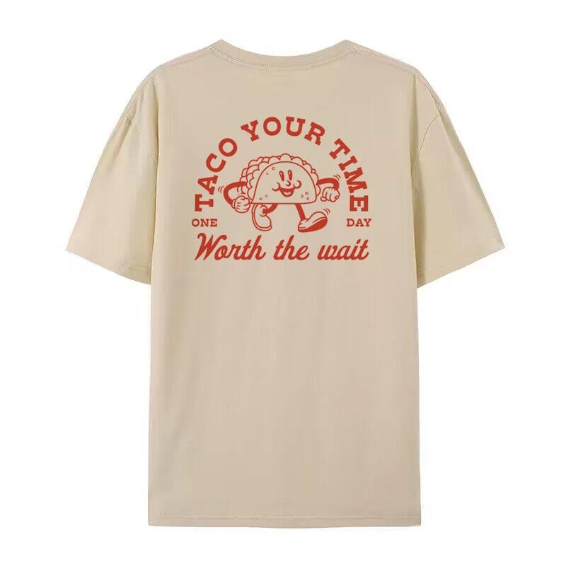 Taco Your Time Retro Funny Food T-Shirts Hippie Cute Taco Lo