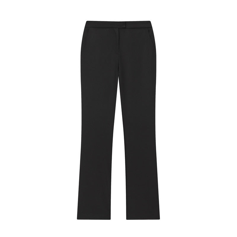 Slim-fit Long-sleeve Suit Jacket Flared Pants For Women