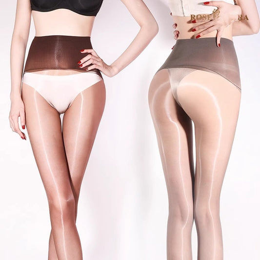 Sexy Silky High-waisted Aurora Seamless Crotch Tights