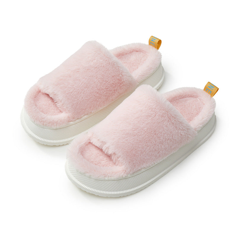 Thick-soled Cotton Slippers Increase The Outer Wear Net Red