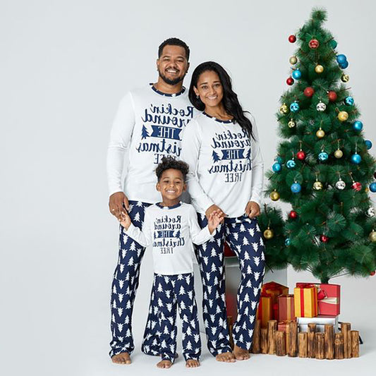 Fashion Printed Long-Sleeved Casual Parent-Child Suit