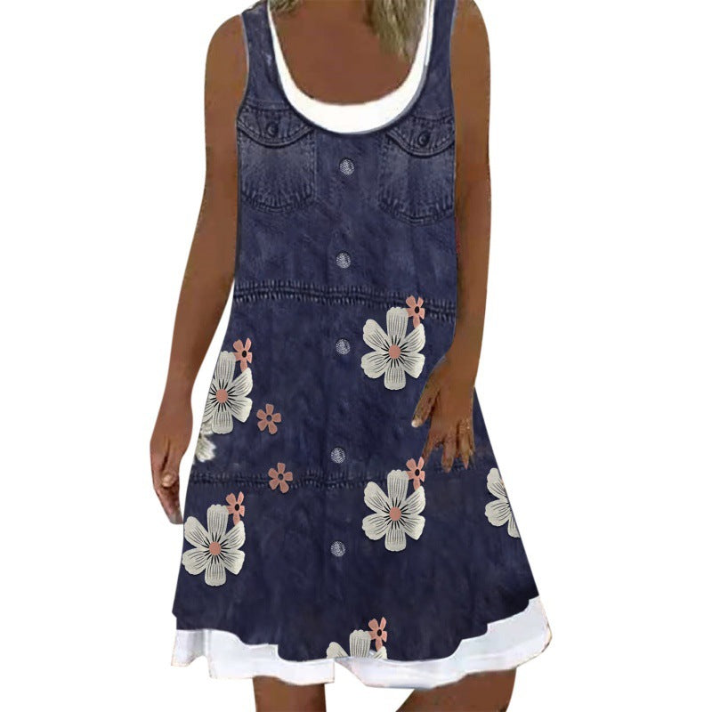 Loose Digital Printing Casual Dress
