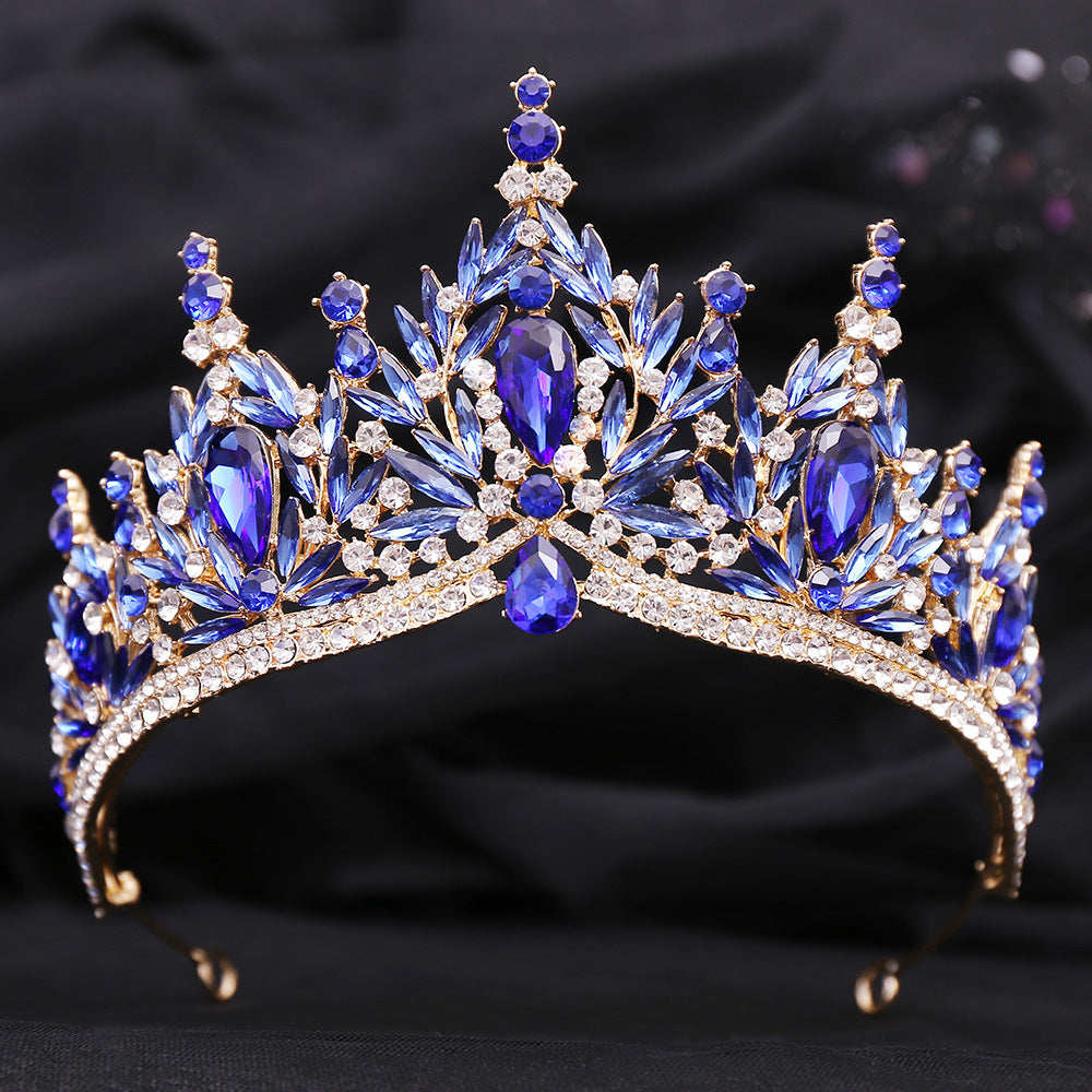 Bridal Crystal Leaf Crown Headdress Female