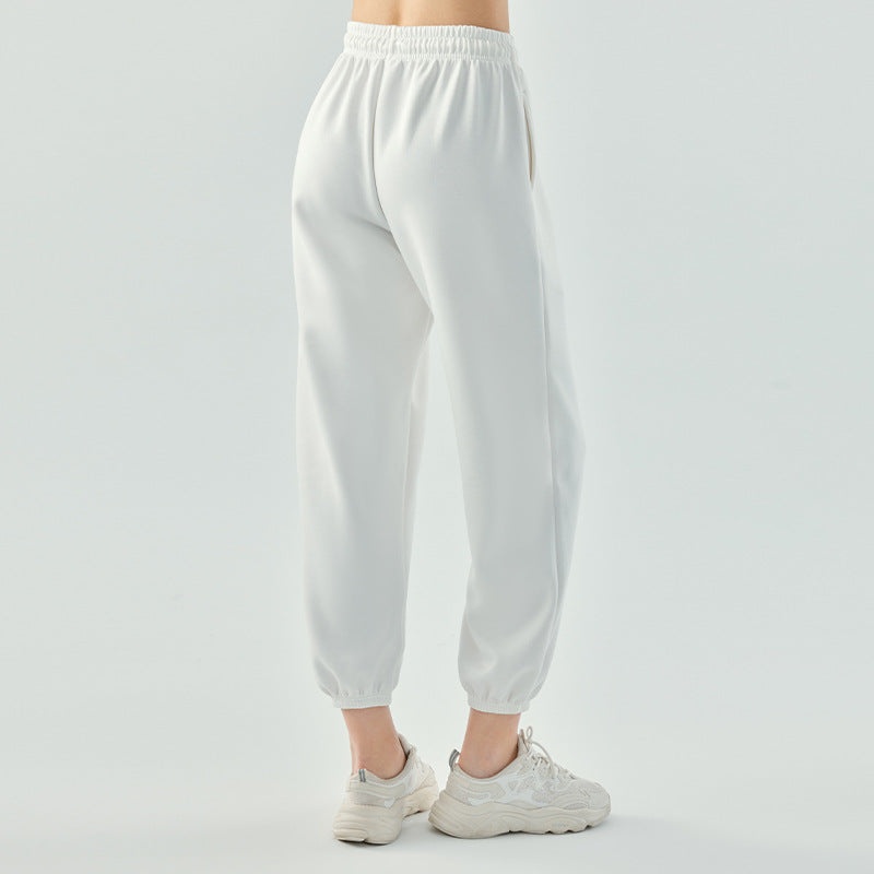Women's Air Layer Ankle-tied Yoga Leisure Sports Breathable Quick-drying Wide-leg Pants