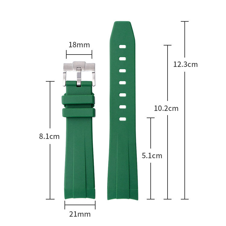 Silicone Black Water Ghost Rubber Watch Strap